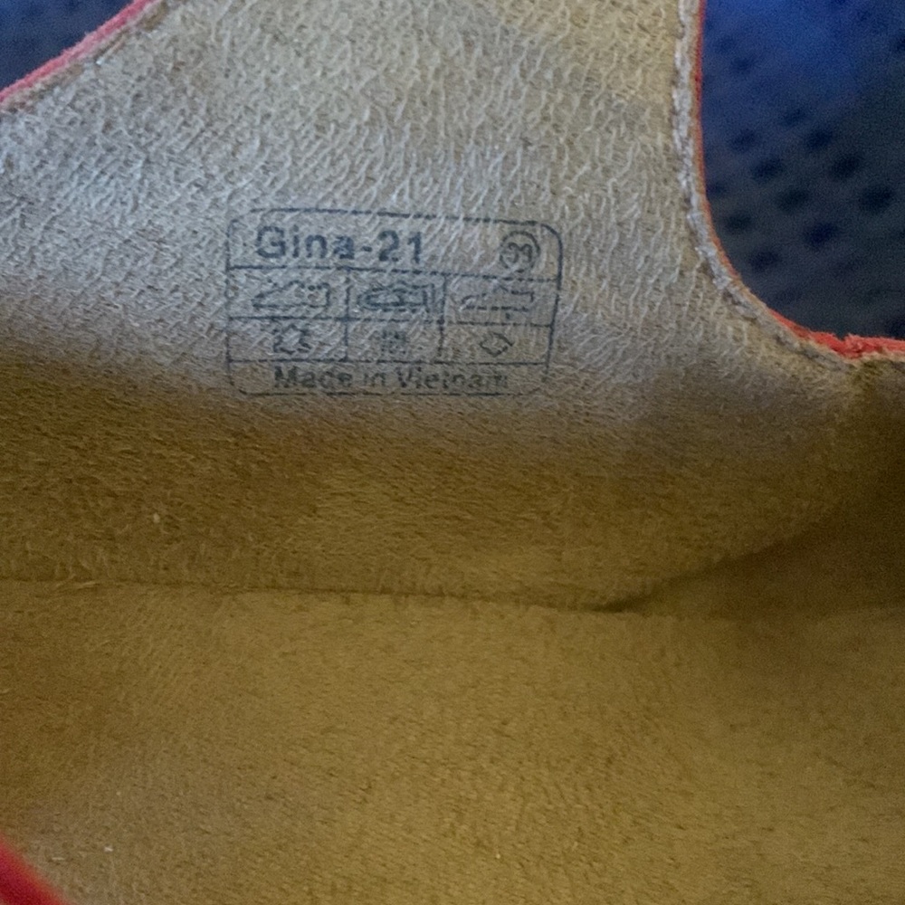 Romika red and tan genuine leather Mary Janes stitch detail super comfy size 39 - Picture 6 of 7